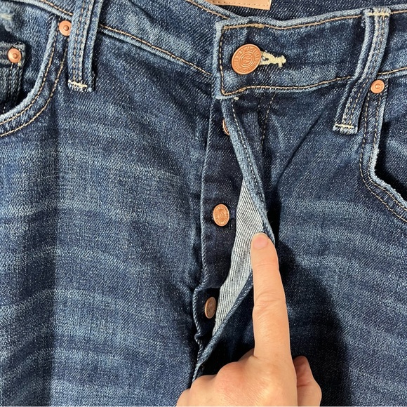 MOTHER The Curbside Flood Wide Straight Leg Jean In Yee Haw - Picture 8 of 16